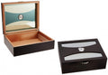 The Delano Black Humidor with UV Glass by Prestige Import Group - 100 Cigar ct - Crown Humidors