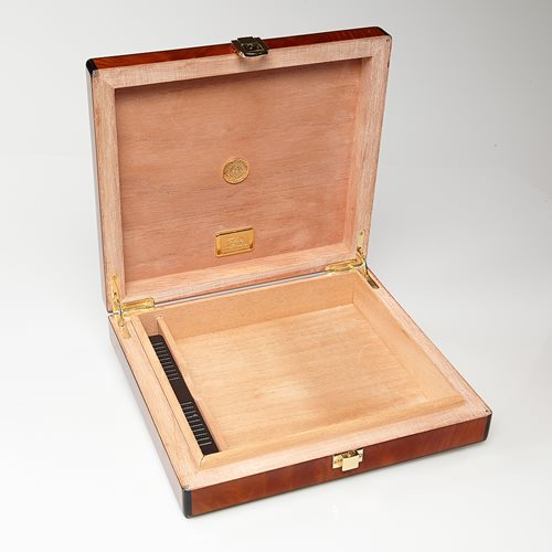 Daniel Marshall Slim Travel Humidor - Burl - 12 Cigar ct - Crown Humidors