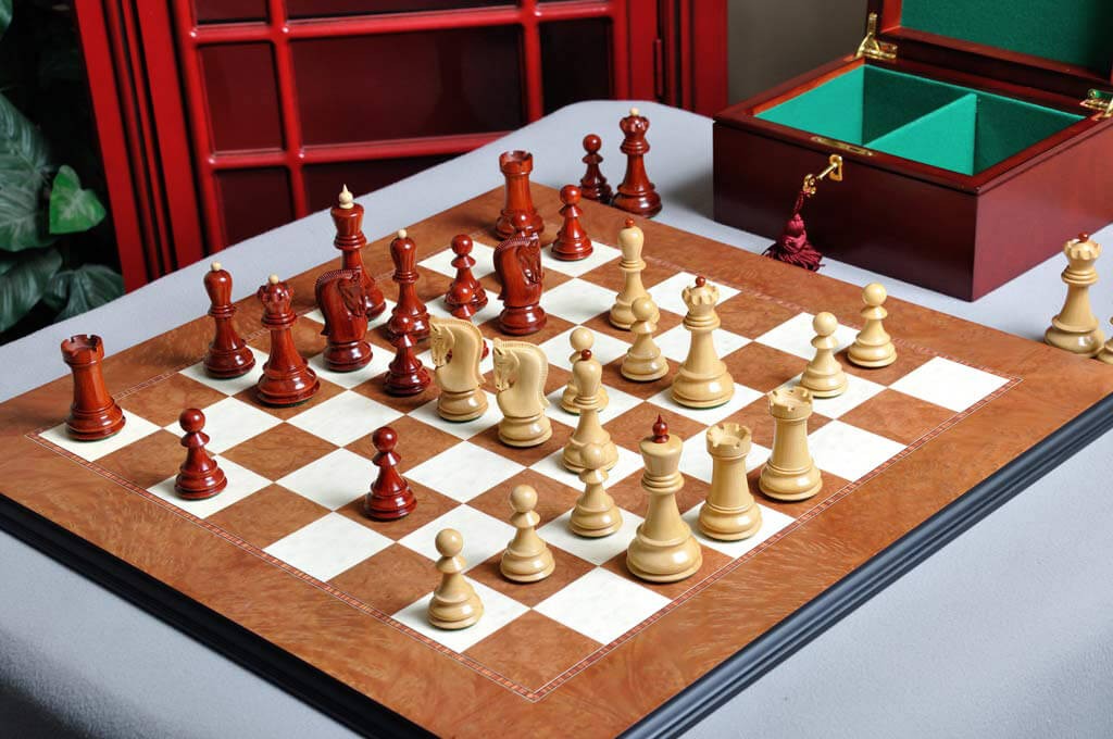 The Zagreb '59 Series Chess Set, Box, & Board Combination - Crown Humidors