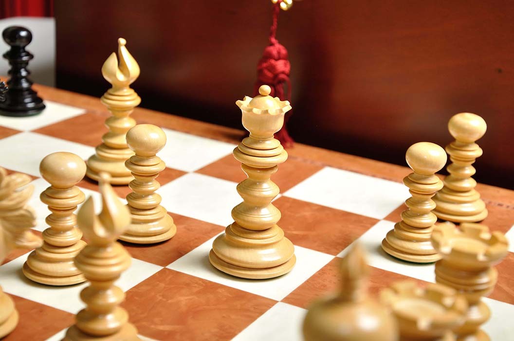The Savano Series Luxury Wood Chess Set, Box, & Board Combination - Crown Humidors