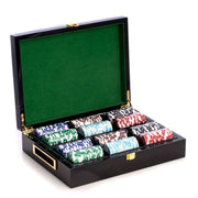 Bey-Berk Lacquer Inlayed Wood Poker Game Set - G515 - Crown Humidors