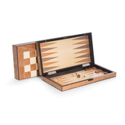 Bey-Berk Brown Inlaid Wood Backgammon & Chess Set - G554 - Crown Humidors