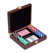 Bey-Berk Wood Cased Deluxe Poker Set - G555 - Crown Humidors