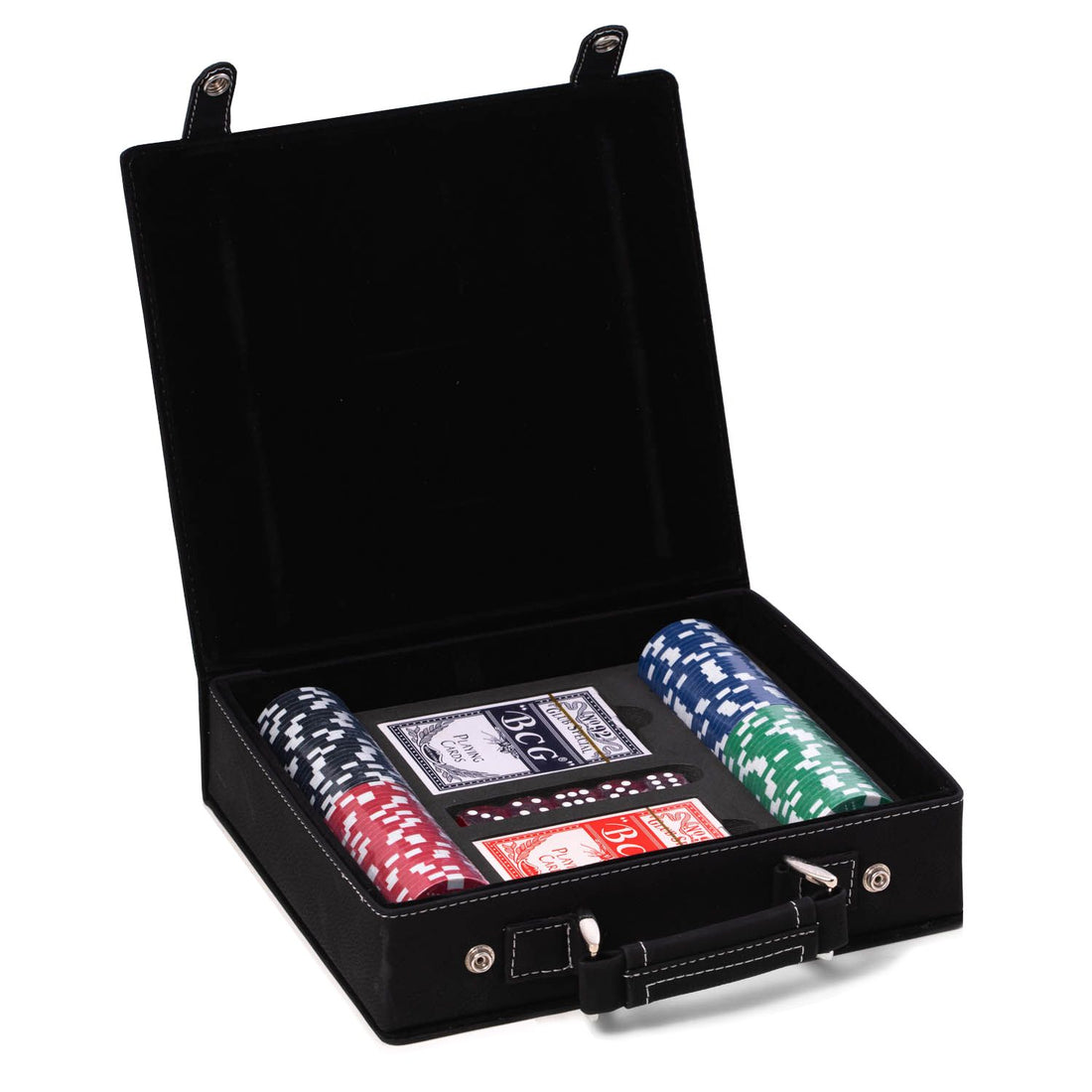 Bey-Berk Parker Black Poker Set - G561B - Crown Humidors