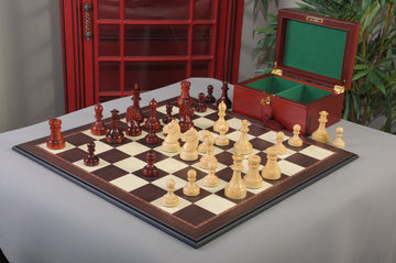 The Mechanics Institute Chess Set, Box, & Board Combination - Crown Humidors