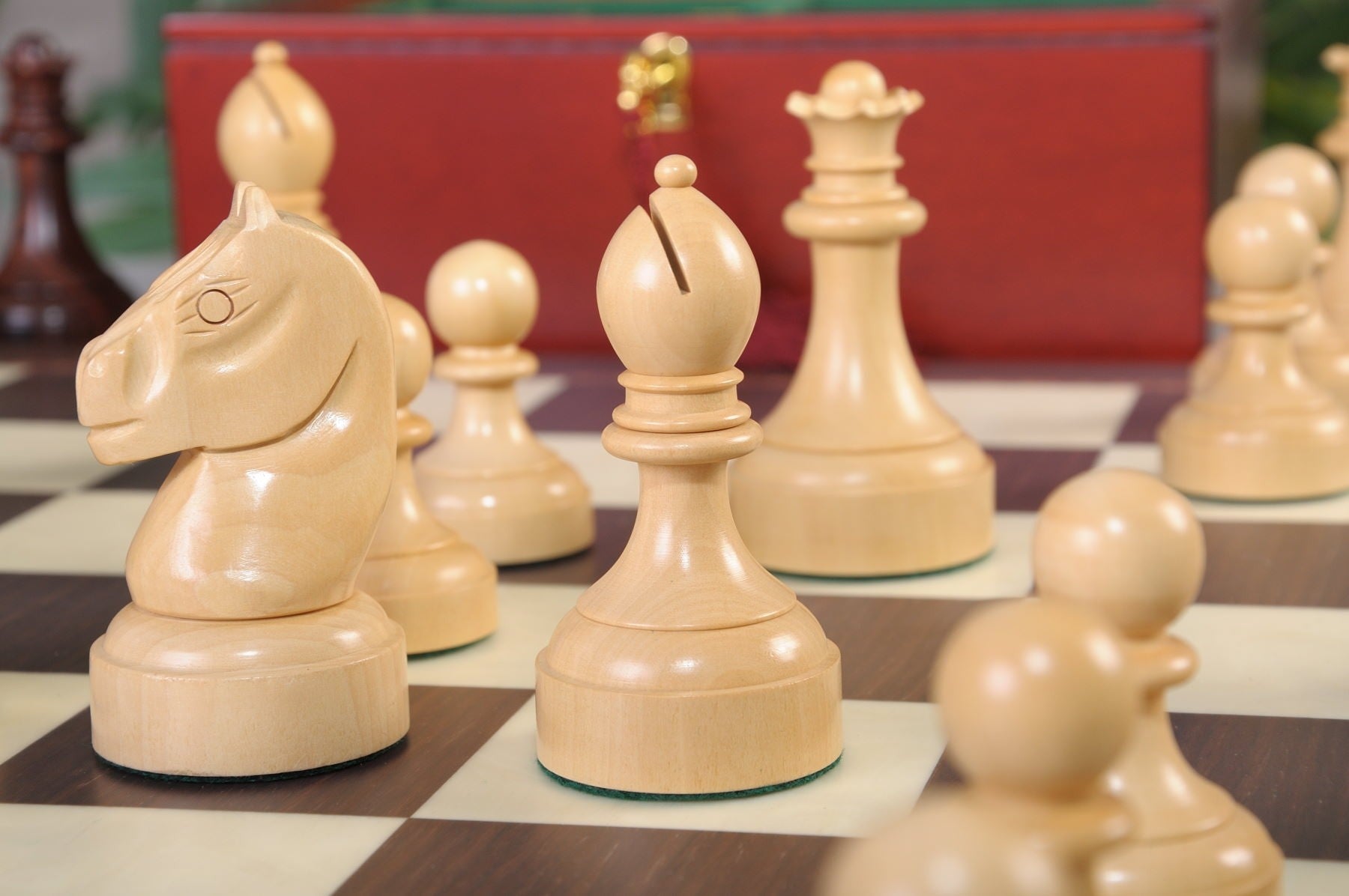 The Mechanics Institute Chess Set, Box, & Board Combination - Crown Humidors