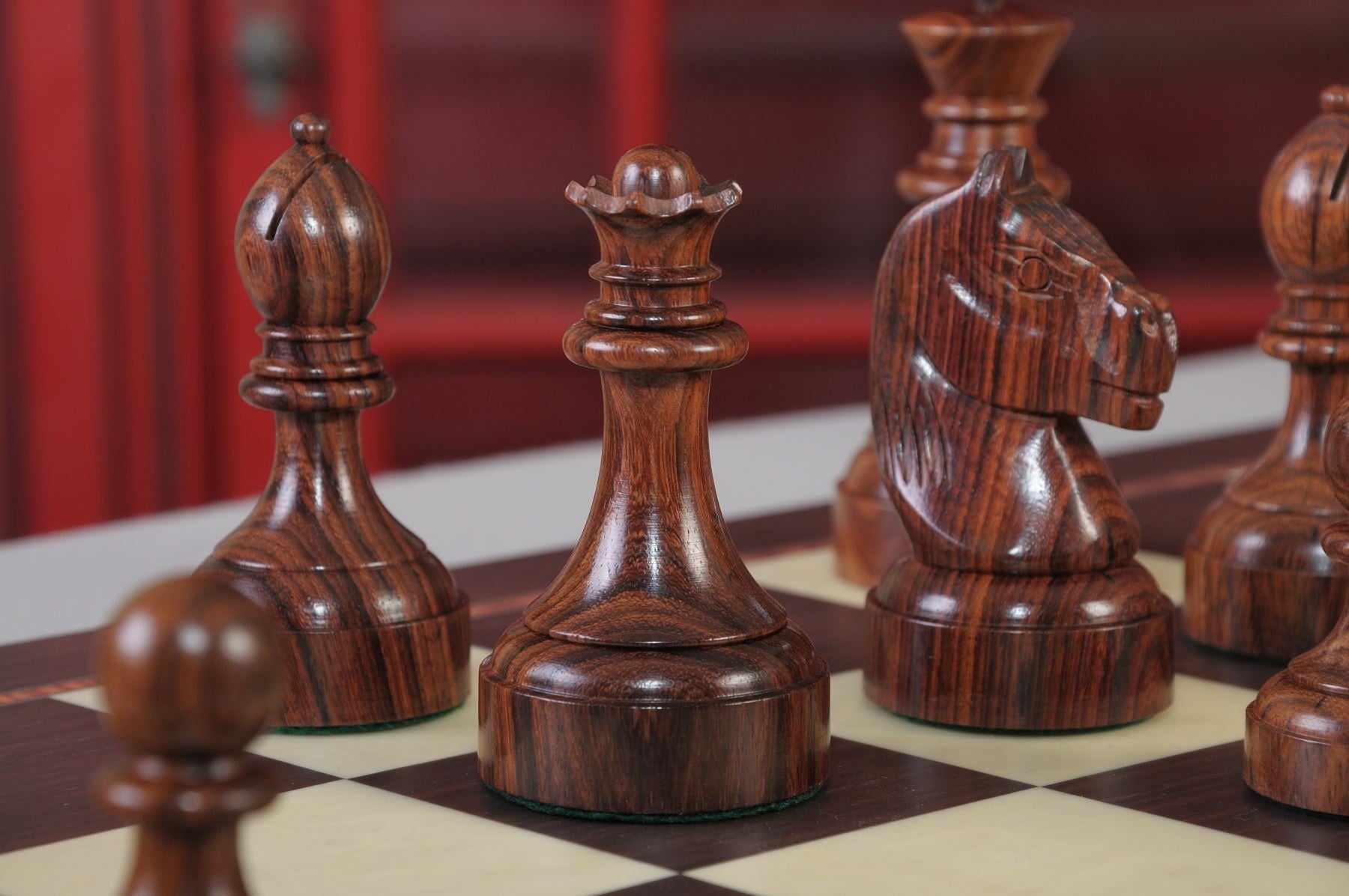 The Mechanics Institute Chess Set, Box, & Board Combination - Crown Humidors