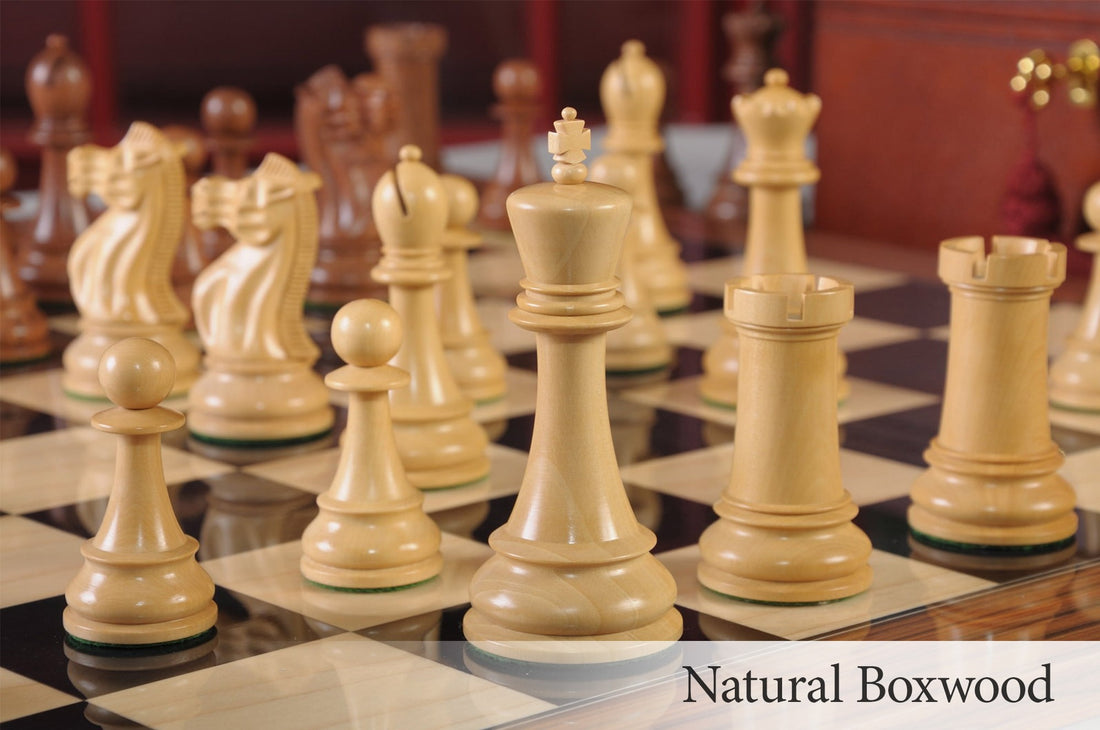 The Sutton Coldfield Chess Set, Box, & Board Combination - Crown Humidors