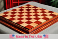 Signature Contemporary Chess Board - BLOODWOOD / BIRD'S EYE MAPLE - 2.5