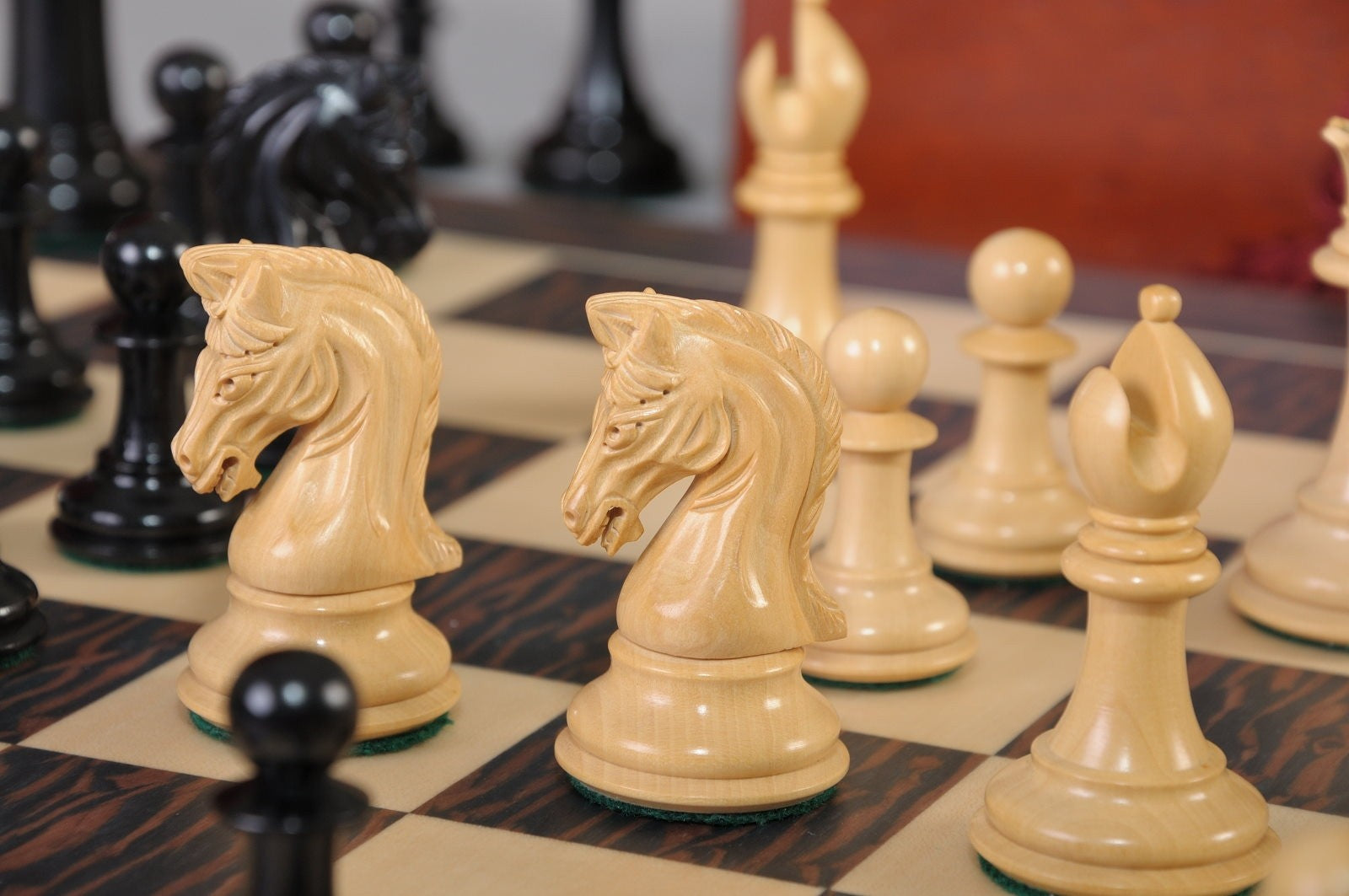 The Library Imperial Collector Series Chess Set, Box, & Board Combination - Crown Humidors