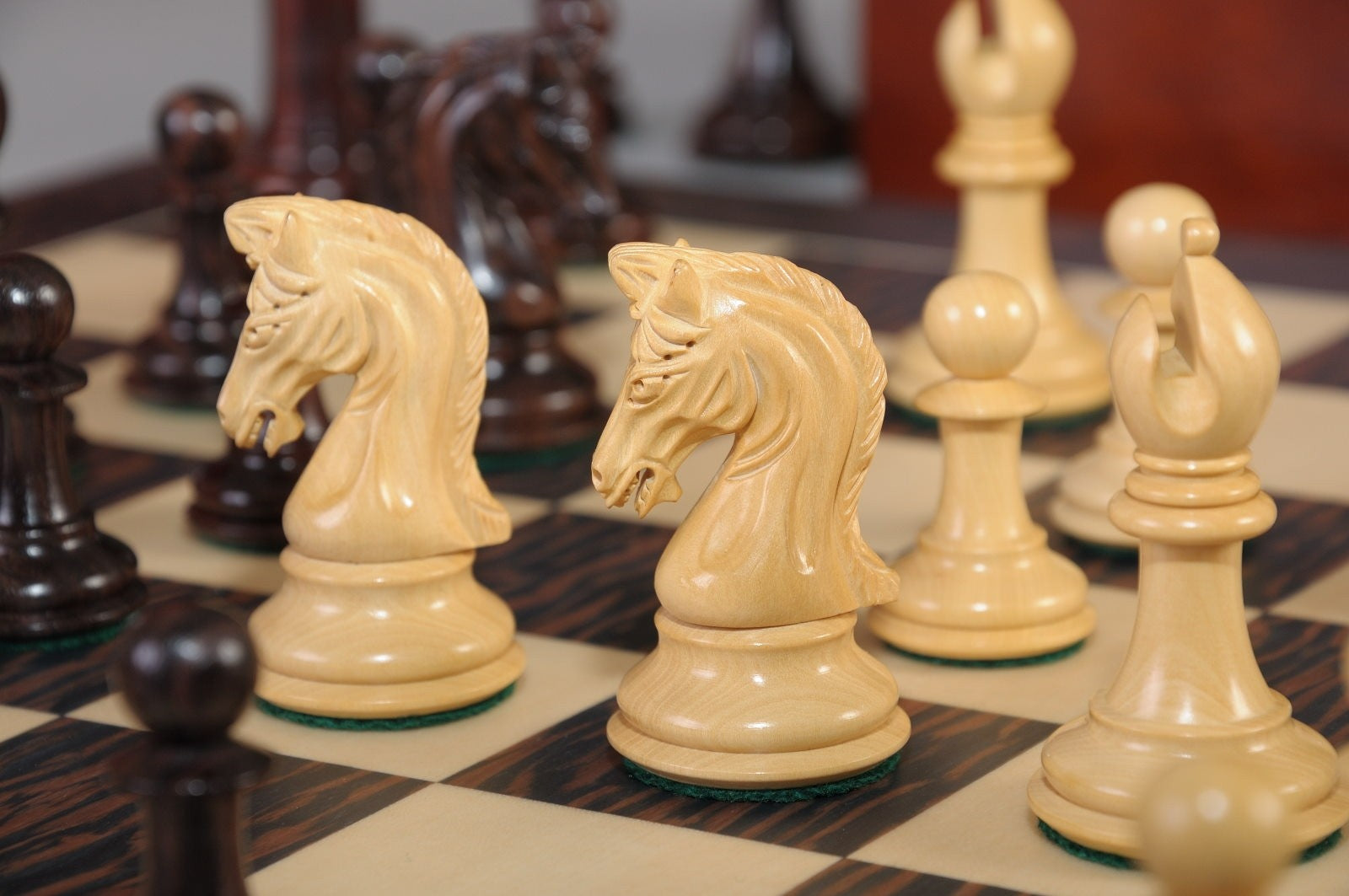 The Library Imperial Collector Series Chess Set, Box, & Board Combination - Crown Humidors