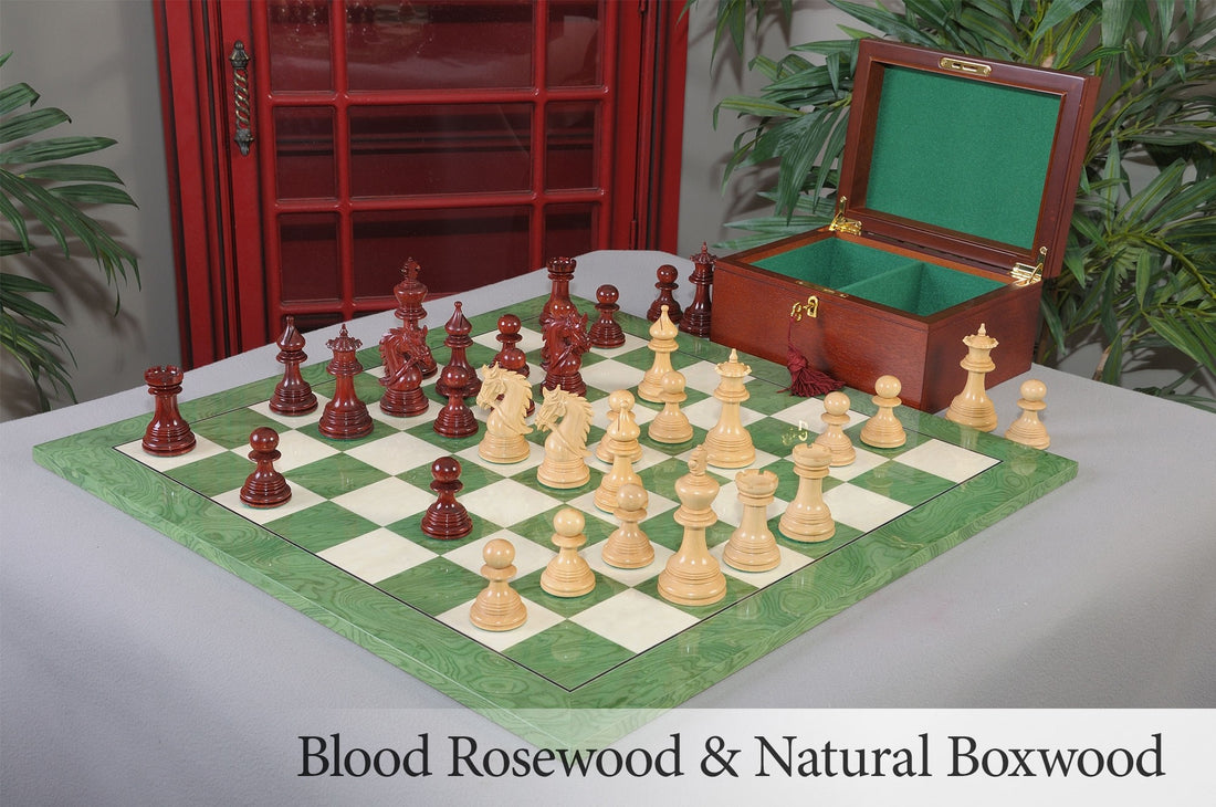 The Preston Series Chess Set, Box, & Board Combination - Crown Humidors