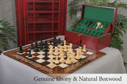 The Sultan Series Luxury Chess Set, Box, & Board Combination - Crown Humidors