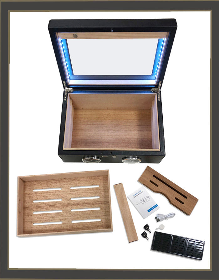 LemansGT Desktop Humidor by Prestige Imports 120 Cigar ct - Crown Humidors