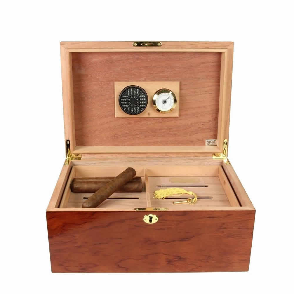 Quality Importers Milano - 75 Cigar Humidor Rosewood - Crown Humidors