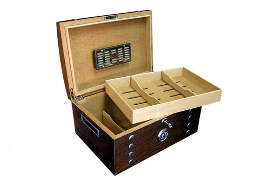 The Montgomery Studded Chest Humidor by Prestige Import Group - 150 Cigar ct - Crown Humidors