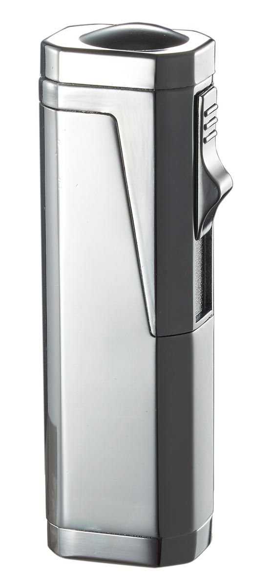 Visol Athens Triple Flame Torch Lighter - Silver - Crown Humidors