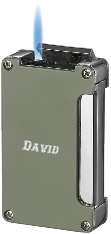 Visol Zidane Green Matte Cigar Lighter With Built-in Cigar Punch - Crown Humidors