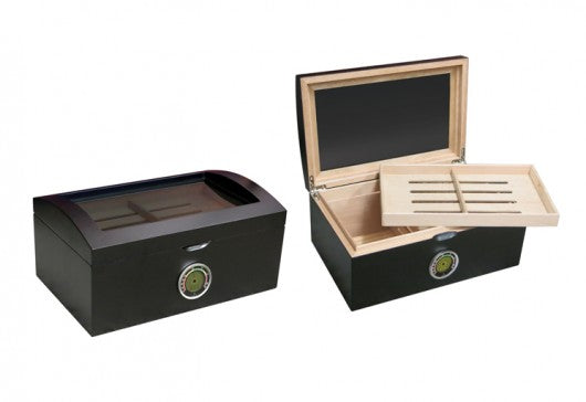 The Portofino Tinted Glass Humidor by Prestige Import Group - 100 Cigar ct - Crown Humidors