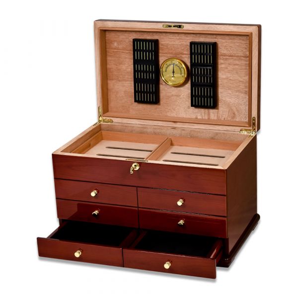 Quality Importers Ravello Desktop Humidor - 300 Cigar ct - Crown Humidors