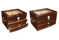 The Regent Glass Top Humidor with Drawers by Prestige Import Group - 75 Cigar ct - Crown Humidors