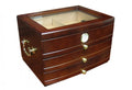 The Regent Glass Top Humidor with Drawers by Prestige Import Group - 75 Cigar ct - Crown Humidors