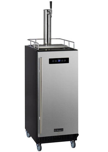 15" Wide Kombucha Single Tap Stainless Steel Commercial Kegerator