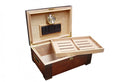 The Stetson Tobacco Leaf Inlay Humidor by Prestige Import Group - 150 Cigar ct - Crown Humidors