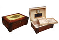 The Stetson Tobacco Leaf Inlay Humidor by Prestige Import Group - 150 Cigar ct - Crown Humidors