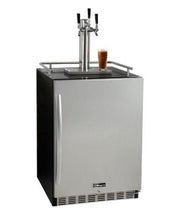 24" Wide Cold Brew Coffee Triple Tap Stainless Steel Commercial Built-in Right Hinge Kegerator