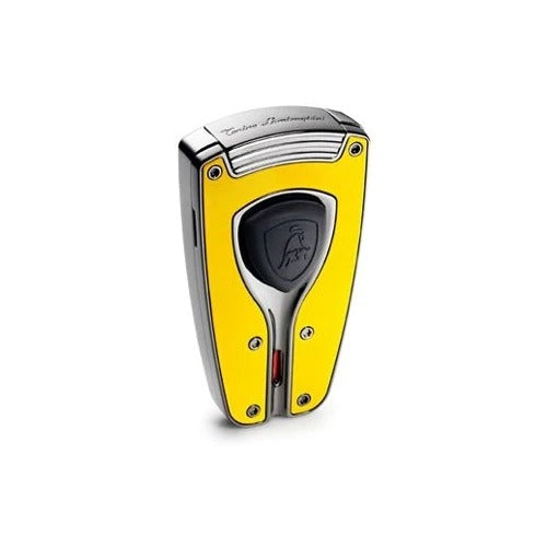 Tonino Lamborghini Forza Yellow Lacquer Torch Flame Lighter - Crown Humidors