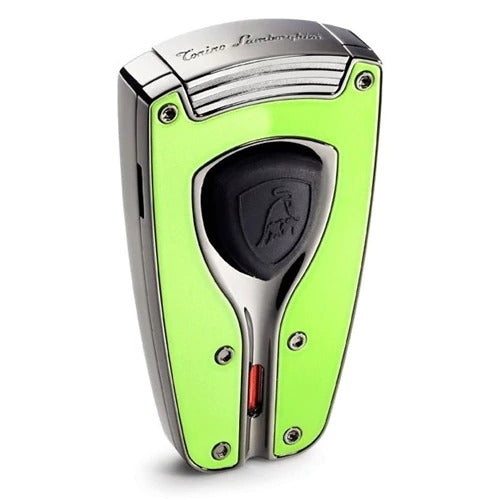 Tonino Lamborghini Forza Green Lacquer Torch Flame Lighter - Crown Humidors