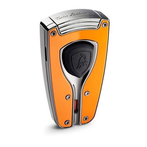Tonino Lamborghini Forza Orange Lacquer Torch Flame Lighter - Crown Humidors