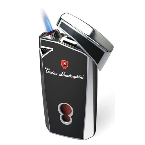 Tonino Lamborghini Magione Black Torch Flame Cigar Lighter - Crown Humidors