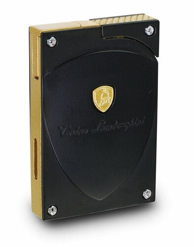 Tonino Lamborghini Lynx Matte Black and Gold Torch Flame Lighter - Crown Humidors