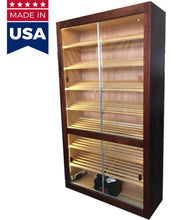 E8448 Genuine USA Spanish Cedar made Commercial - Retail Electronic Cabinet Humidor - 4000 Cigar ct - Crown Humidors