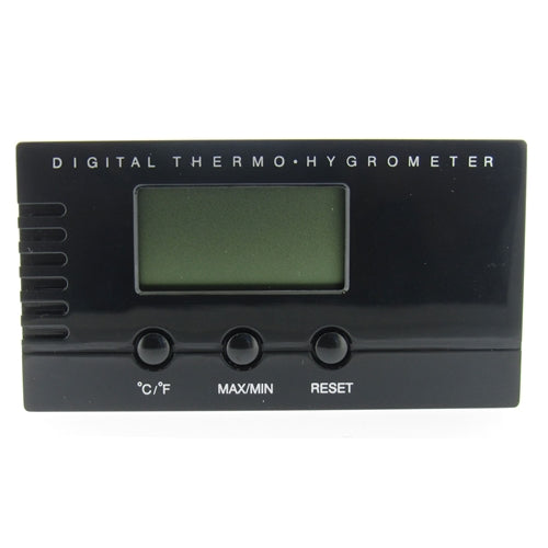 Visol Black Digital Thermo Hygrometer for Cigar Humidors - Crown Humidors