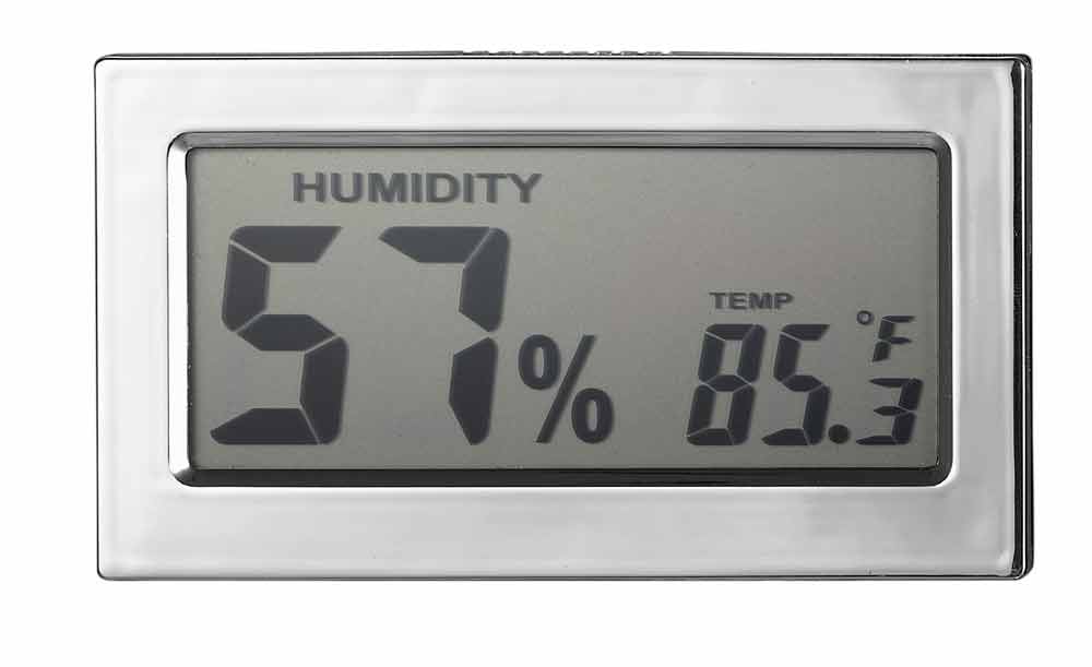 Visol Modern Rectangular Digital Hygrometer - Crown Humidors