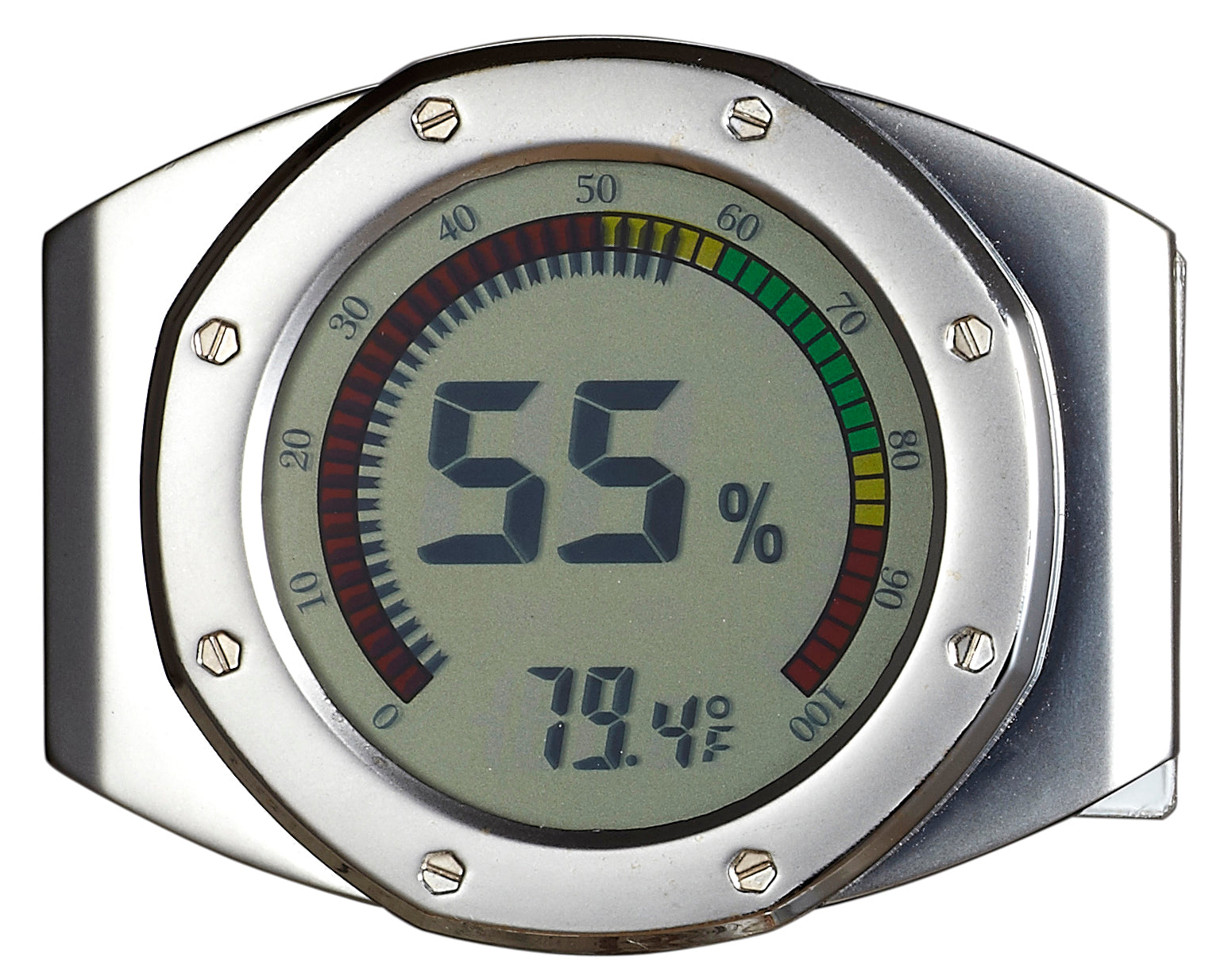 Visol UltraModern Circular Digital Hygrometer - Crown Humidors