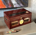 The Valencia High Gloss Cherry Humidor by Prestige Import Group - 120 Cigar ct - Crown Humidors