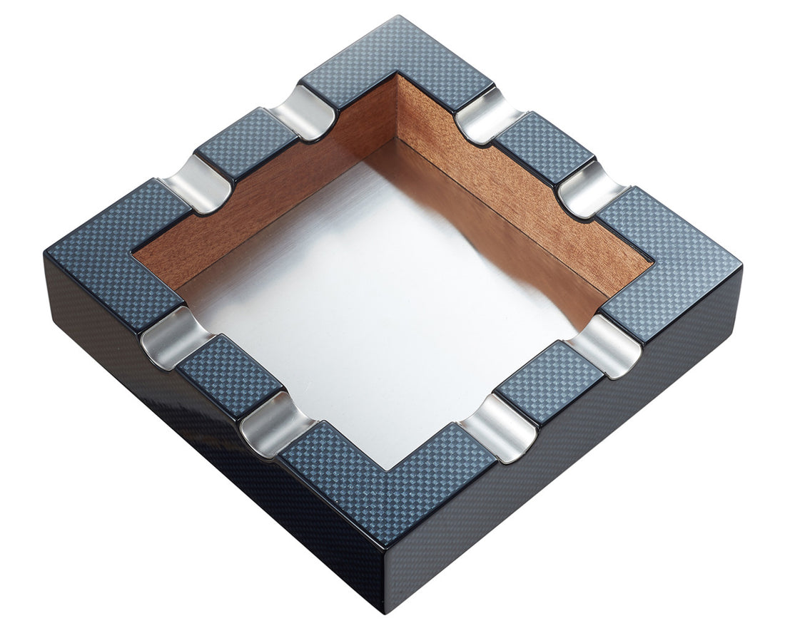 Visol Braeden Carbon Fiber Pattern Cigar Ashtray - Vash728