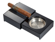 Visol Loki Sliding Ashtray with Removable Ashtray and Compartments - Carbon Fiber - Crown Humidors