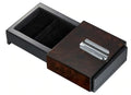 Visol Loki Sliding Ashtray with Removable Ashtray and Compartments - Burl Wood - Crown Humidors