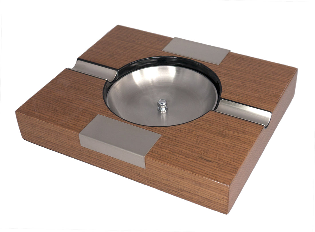 Visol Maho Walnut Wooden Cigar Ashtray - Crown Humidors