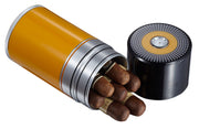 Visol Big Joe 7 Cigar Travel/Desk Humidor - Black and Yellow - Crown Humidors