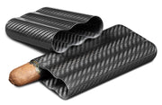 Visol Night Carbon Fiber 3 Finger Cigar Case - Crown Humidors