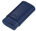 Visol Cuero Genuine Blue Leather 3-Finger Cigar Case - Crown Humidors