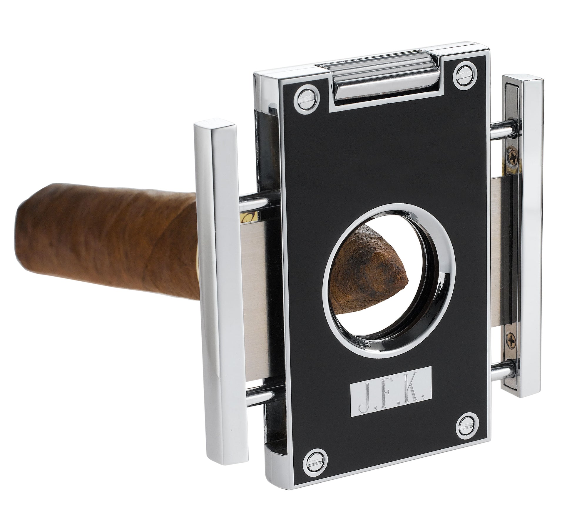 Visol Sharp Black Lacquer Cigar Cutter - Crown Humidors