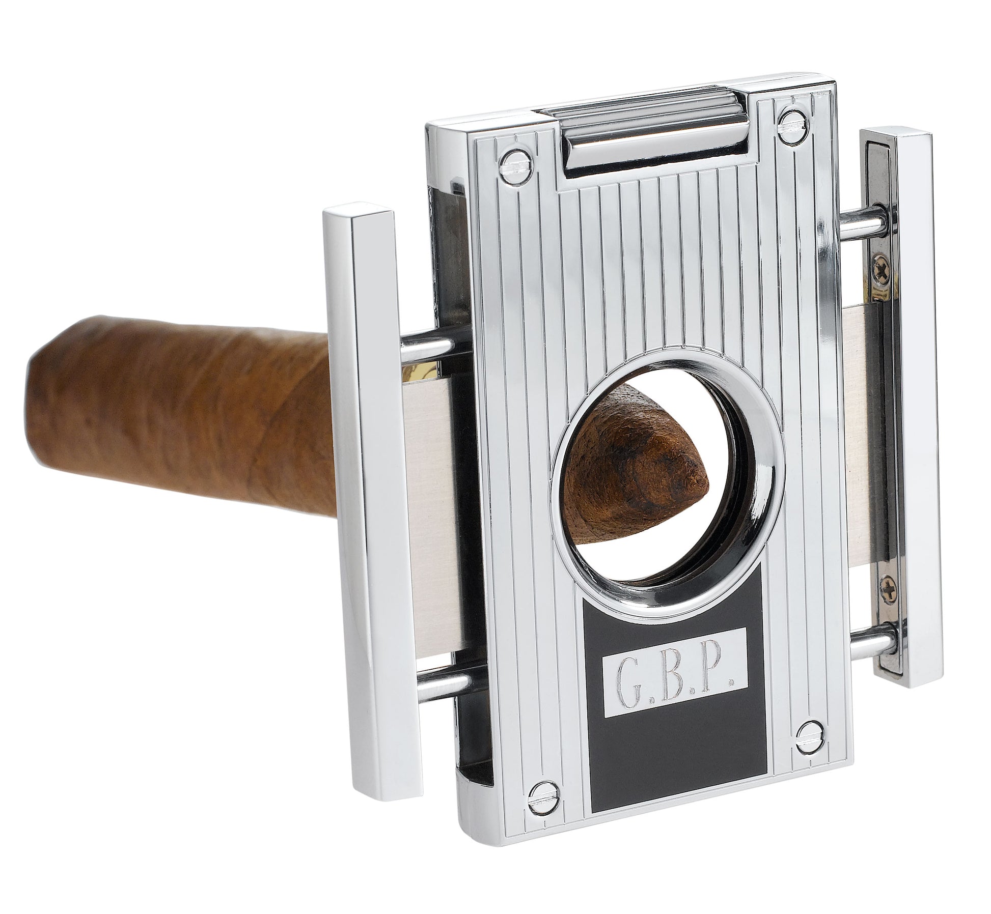 Visol Sharp Lines Chrome Cigar Cutter - Crown Humidors