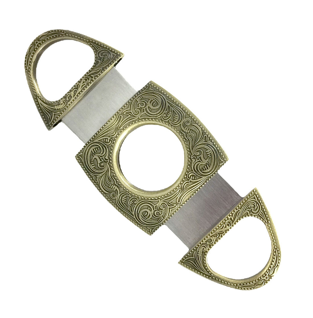 Visol Wild West Antique Gold Cigar Cutter - Vcut419Ag